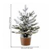 PE Artificial Christmas Tree with Iron Pot Dense Branch Tips SnowFrosted