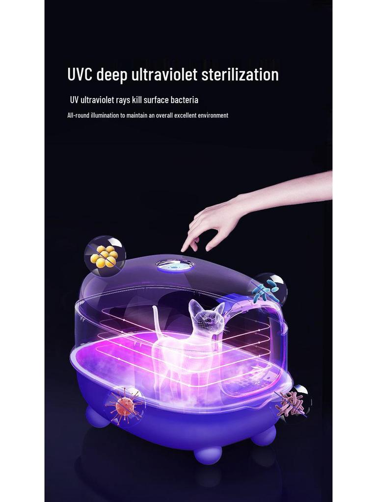 Automatic Odor-Proof Enclosed Cat Litter Box with Deodorization