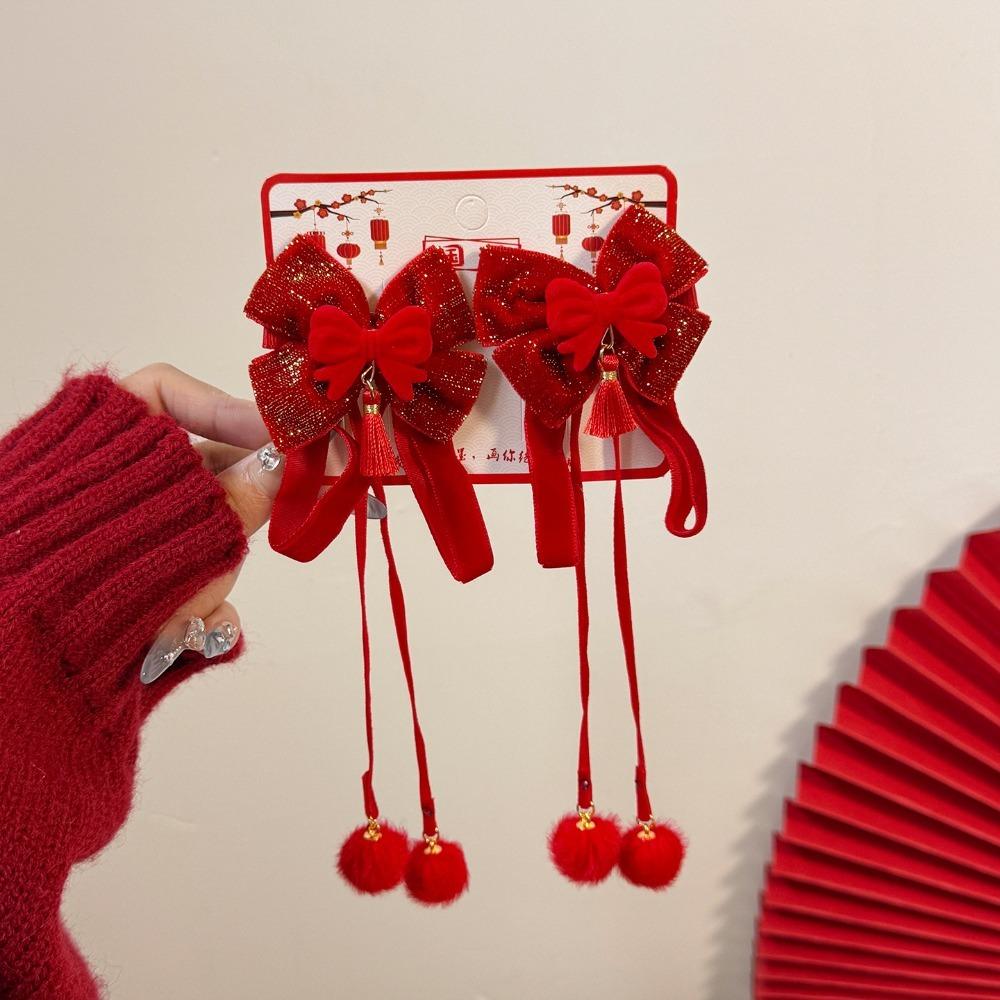 

New Chinese Style Spring Festival Hairpin Accessory Antler Plum Blossom Fringe Design Perfect Holiday Cultural Festive Accessory