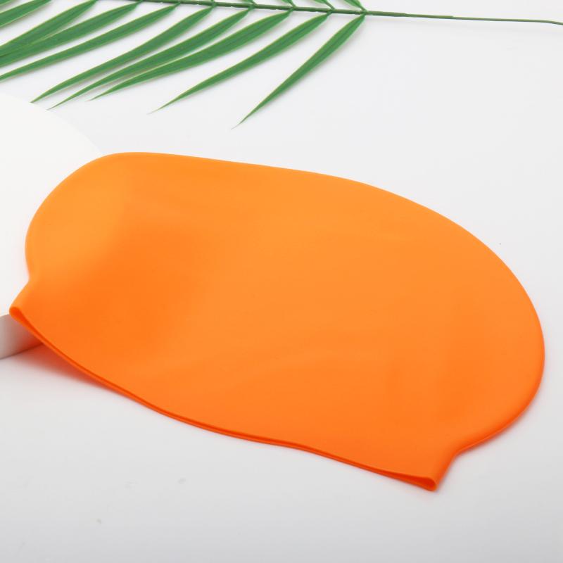 Customize Printing Funny Logo Ear Protection Silicone Swimming Caps for Men