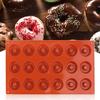 18-Cavity Doughnut Mould Non Stick Donut Baking Mold Silicone Molds for Chocolate Handmade Soap