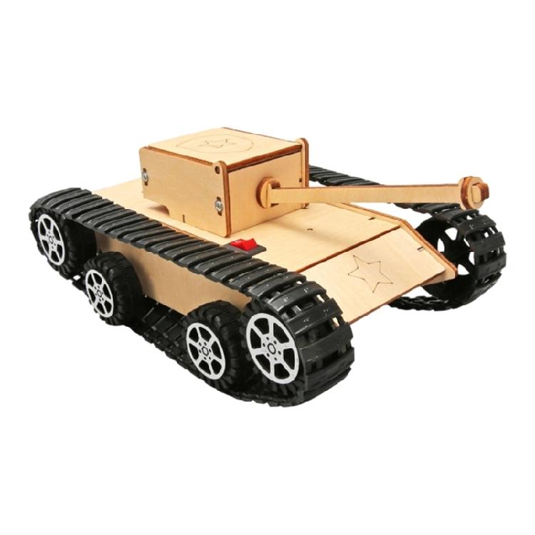 

Engaging Wooden Tank Model Educational Electric Science Experiment Set With Moving Track For Kids Science Exploration