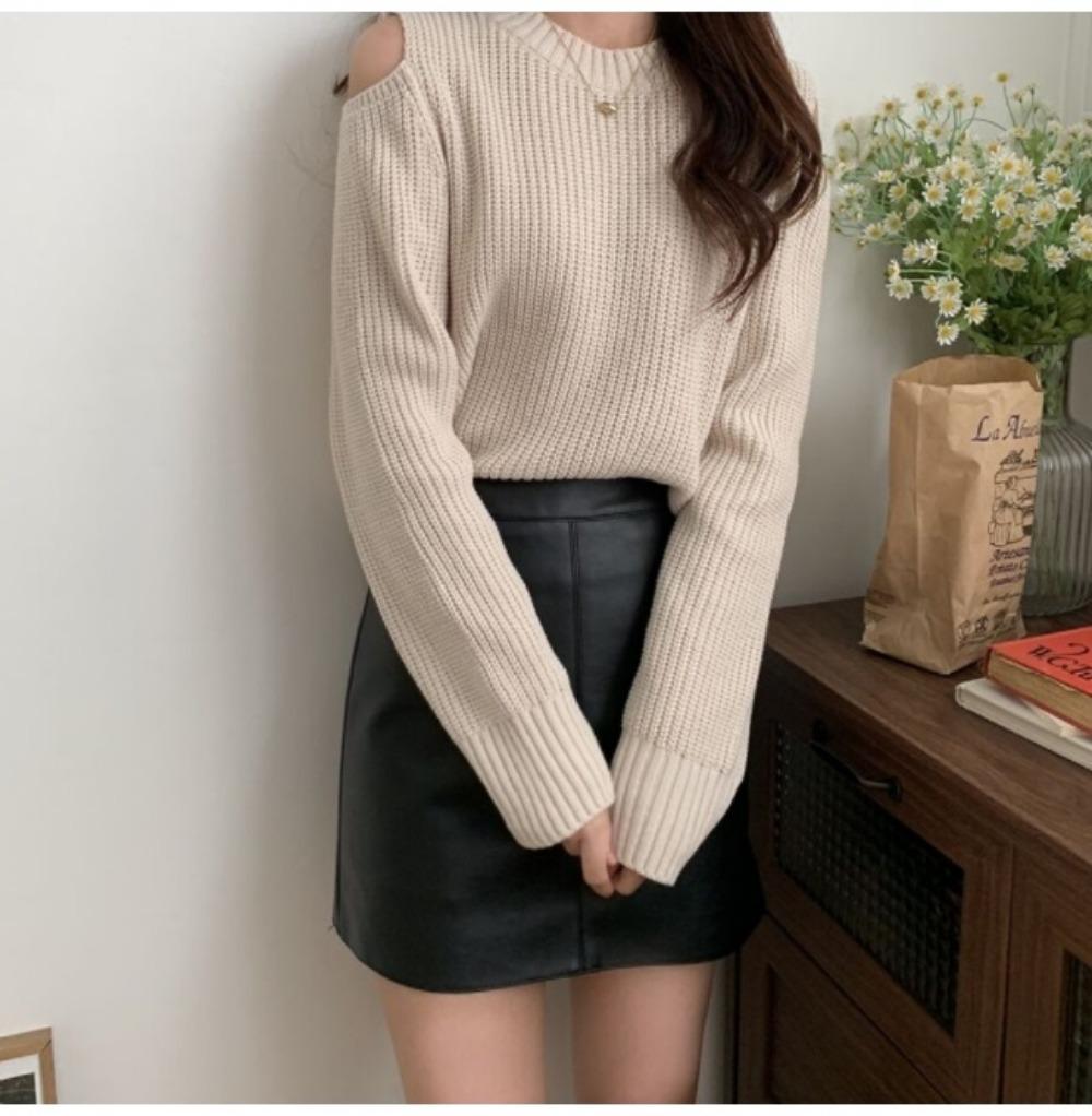 A-linje PU-skinnskjørt for kvinner Høst Vinter Vintage Ensfarget Shorts Miniskjørt Mote Koreansk stil Dameklær Y2k