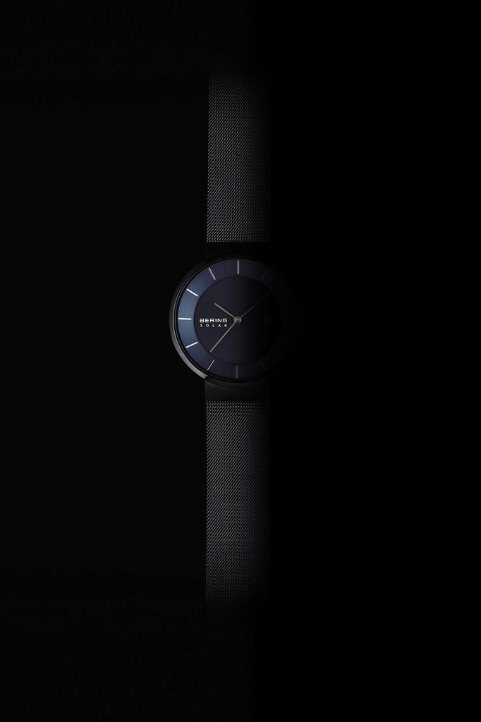 BERING Analog Solar Collection Model Stainless Steel Strap Sapphire Officially Internal Sapphire Crystal Men's Watch, 14639-227, & Crystal, Imported,