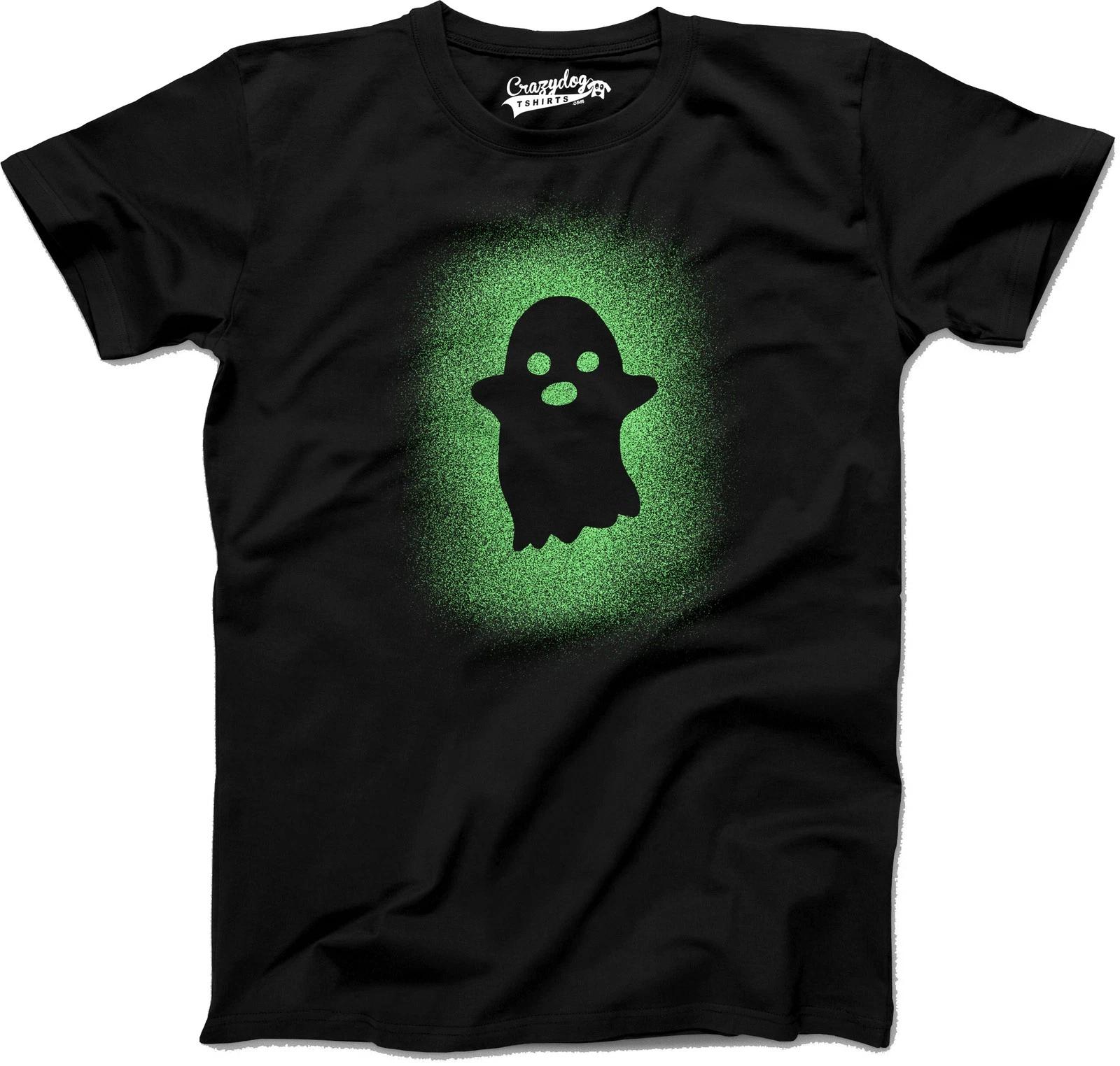 Glowing Ghost Glow In The Dark Shirt Scary Halloween T Shirt Cool Costume Tee XXL