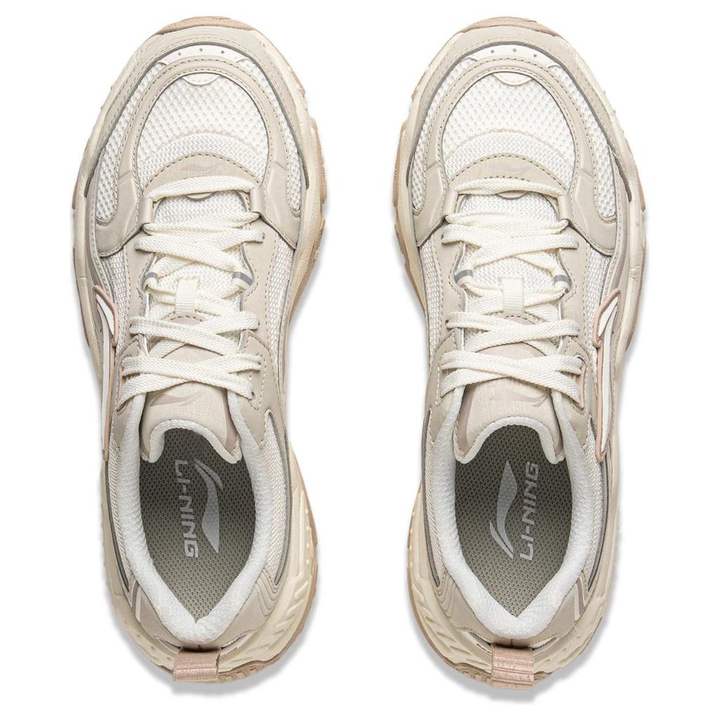 New LiNing Brown Sugar Slip Resistant, Abrasion Resistant, Breathable Low Top Casual Shoes Women's White Gray AGCV128-4