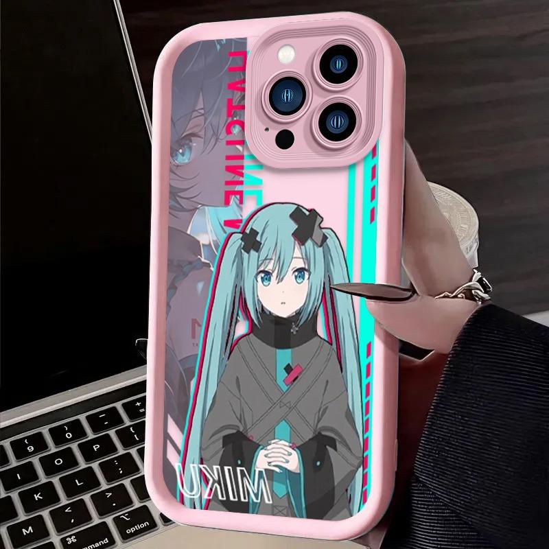 H-Hatsunes Kawaii Love Heart M-Miku Phone Case For iPhone 17 Air 16 16E 15 14 13 12 11 Pro Max X XS X S Max XR SE 2020 SE4 7 8