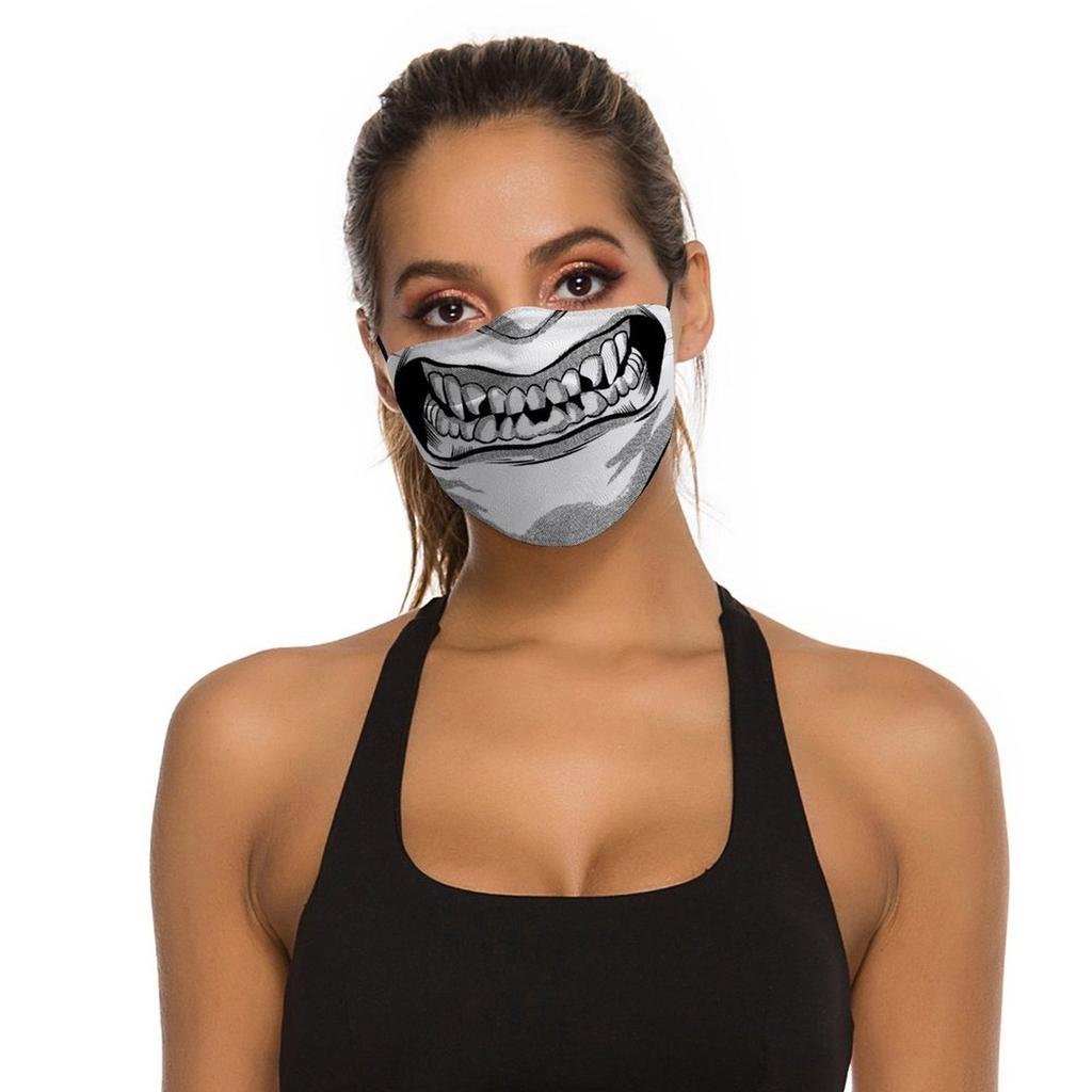 1Pack Reusable Elastic Nylon Mask With 5/10/15 Filter Pieces Providing Lightweight Breathable Dustproof Protection For Daily Usage