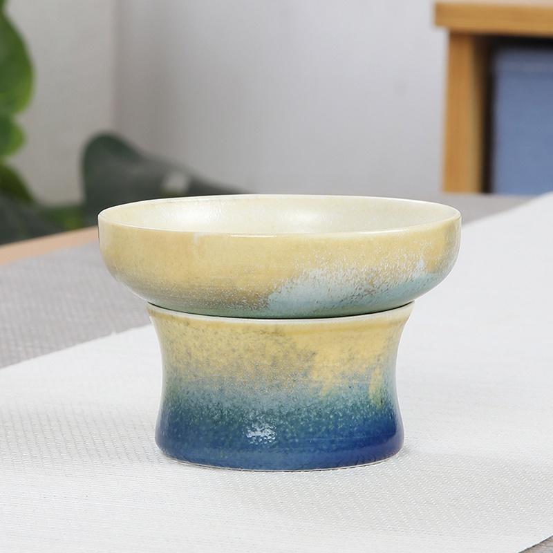 Kiln-Transformed Ceramic Tea Strainer Set Tea Filter Tea Leaf Strainer Kung Fu Tea Accessories Tea Strainer