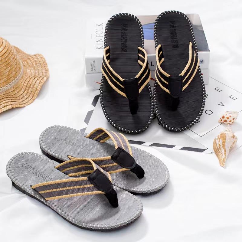 Ciabatte da uomo estive leggere in gomma intrecciata moda casual sandali da esterno traspiranti antiscivolo scarpe da spiaggia