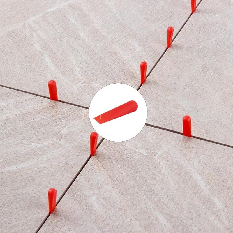 100Pcs Level Wedges Tile Spacers for Flooring Leveler Spacers Leveling System for Elastic Adjustment Ceramic Tile