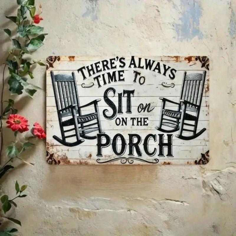 

Metal Wall Art Decor Relaxation Lifestyle Veranda Phrase for Living Room Interior