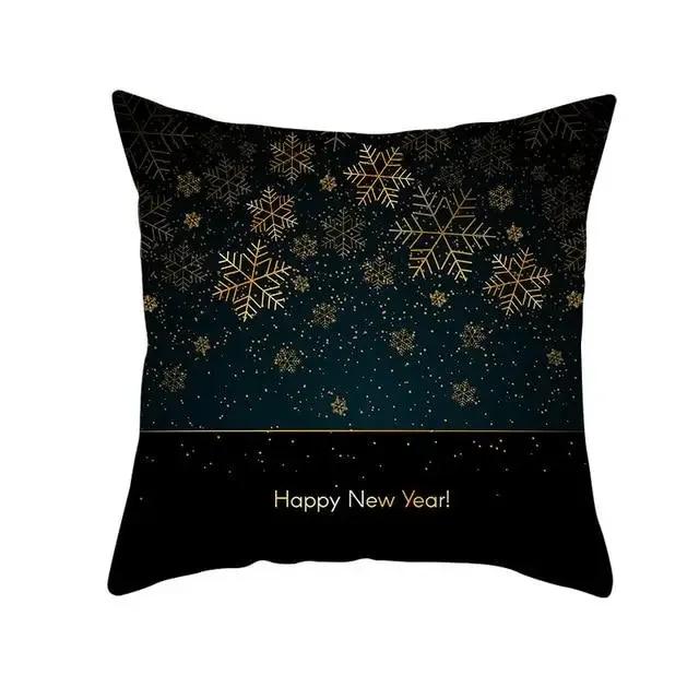 Home Decoration of Golden Deer Christmas Tree Santa Santa Pillow House Cushion Sofa Cushion Cushion Cushion Decoración Navideña