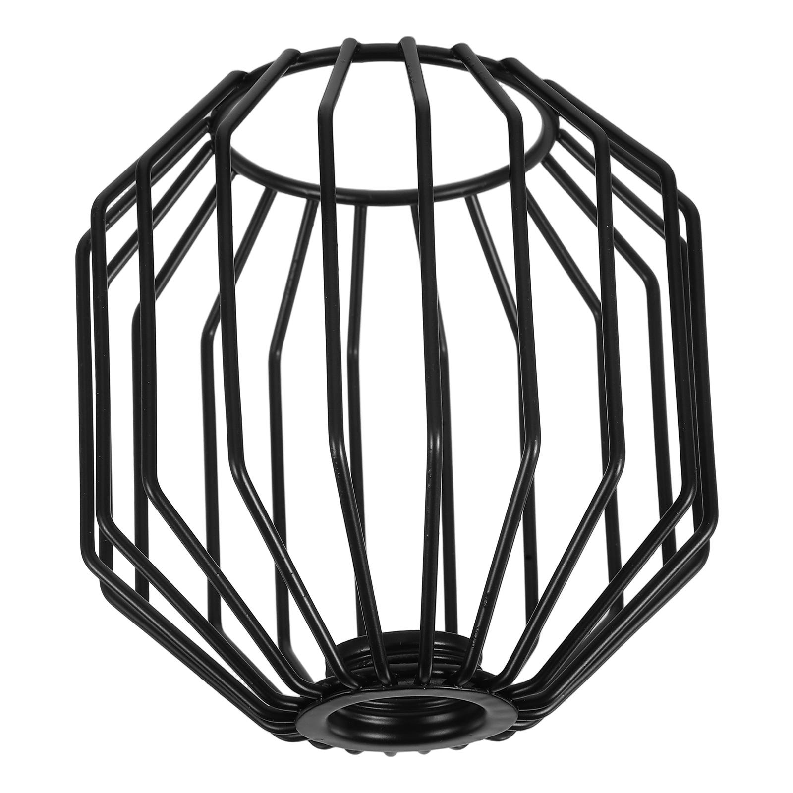 1Pc Wrought Iron Birdcage Pendant Light Lamp Shade Hanging Cover Vintage Cage Rustic Shade Lighting Lamp Shade Replacement