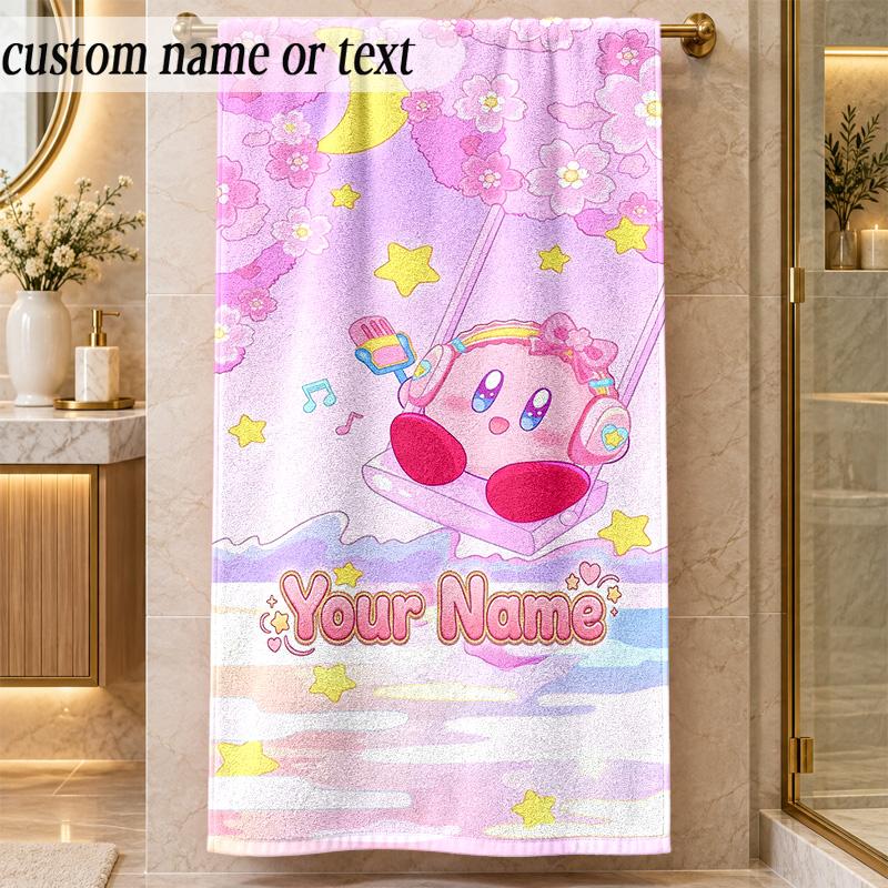 Beach TowelKirby Custom Name Text Personalized Soft Towel for Beach Pool Indoor Home Decor Gift