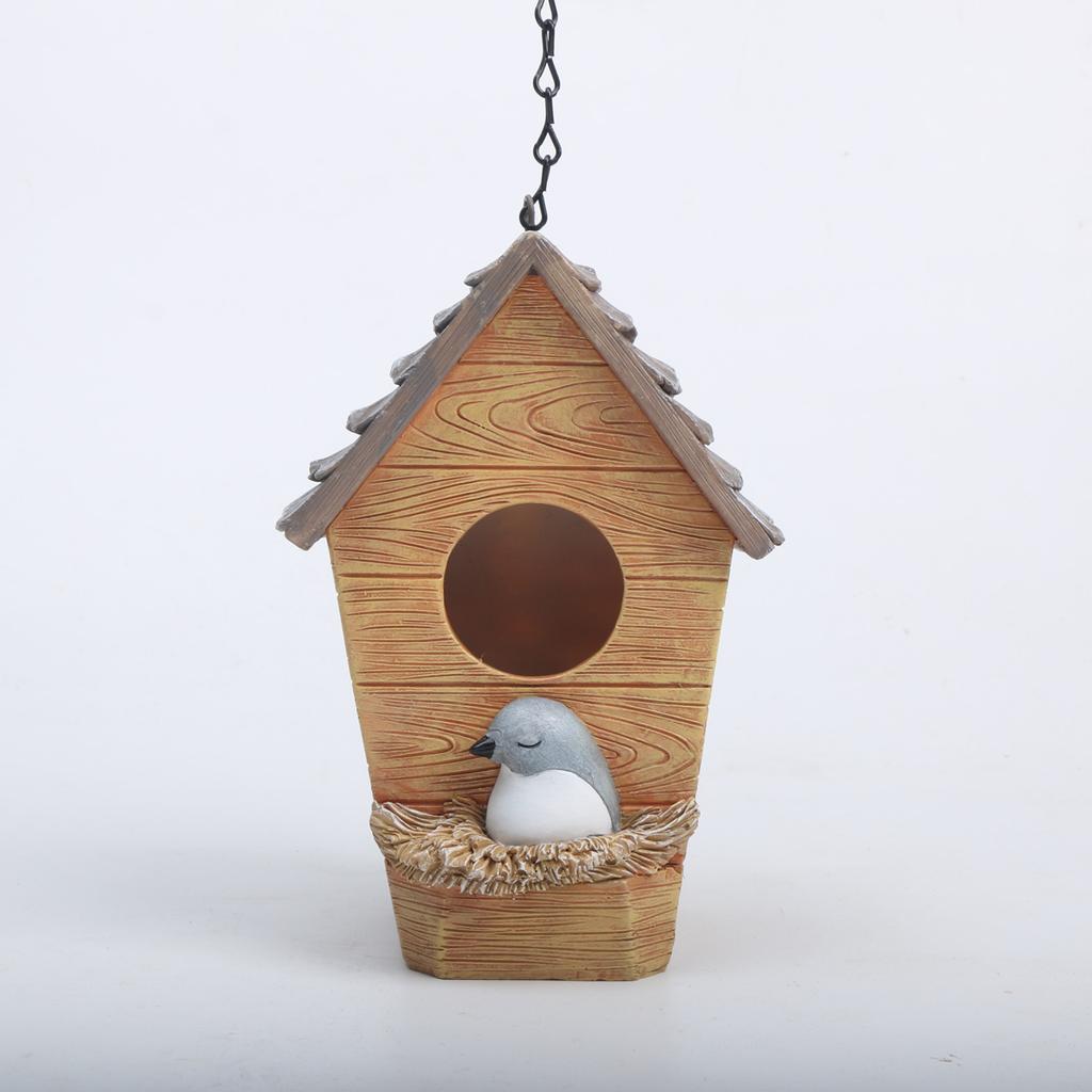 1pc Whimsical Bird Nest Hanging Ornament - Unique Outdoor Garden Yard Decoration, Durable Bird House, Cozy Winter Warm Bird Nest
