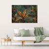 Canvas Print, Tropical Leaves Flowers