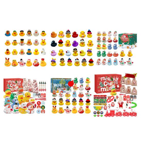 1 Set Weihnachts-Enten-Adventskalender, lustig, sicher, schön verpackt, Überraschungsgeschenke für Kinder, Zubehör