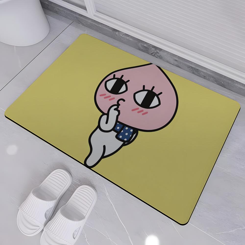 ANIME K-Kakao Friends Floor Mat Absorbent Floor Mat Non-Slip Entrance Rug for Bathrooms Restrooms and Toilets