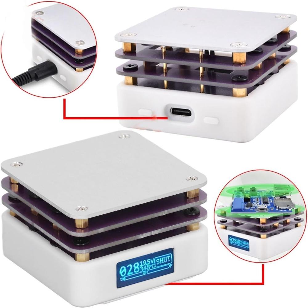 Aluminum Alloy Soldering Station Hot Plate White Smart Thermostat Soldering Plate  For Laboratory