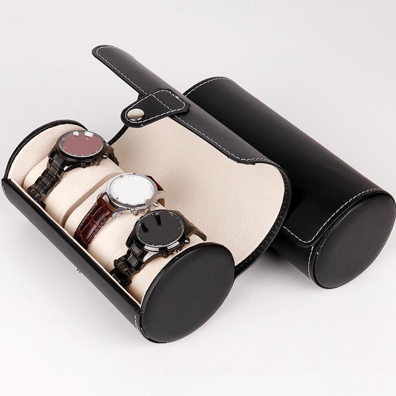 PU Leather 3 Grid Watch Box High-end Jewelry Watch Storage Display Packaging Box