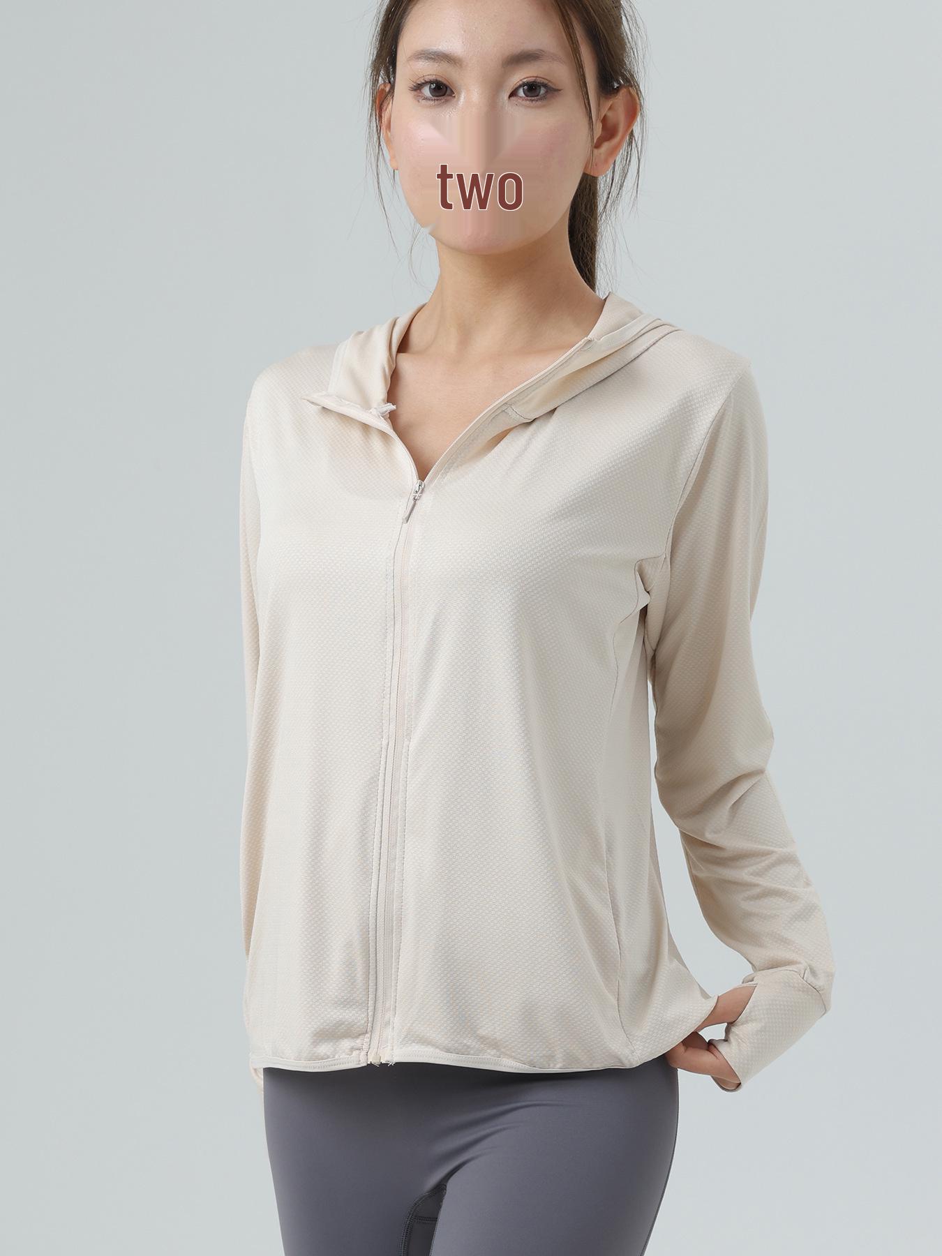 

Женская 2024 Куртка из ледяного шелка с защитой от УФ-лучей и эффектом похудения - Супертонкая, с длинным рукавом, летняя одежда для велоспорта L