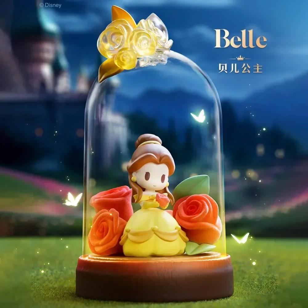 New Disney Princess Blind Box Glazed Flower Shadow Series Mysterious Surprise Box Mermaid Ariel Hua Mulan Belle Alo Figure Toys