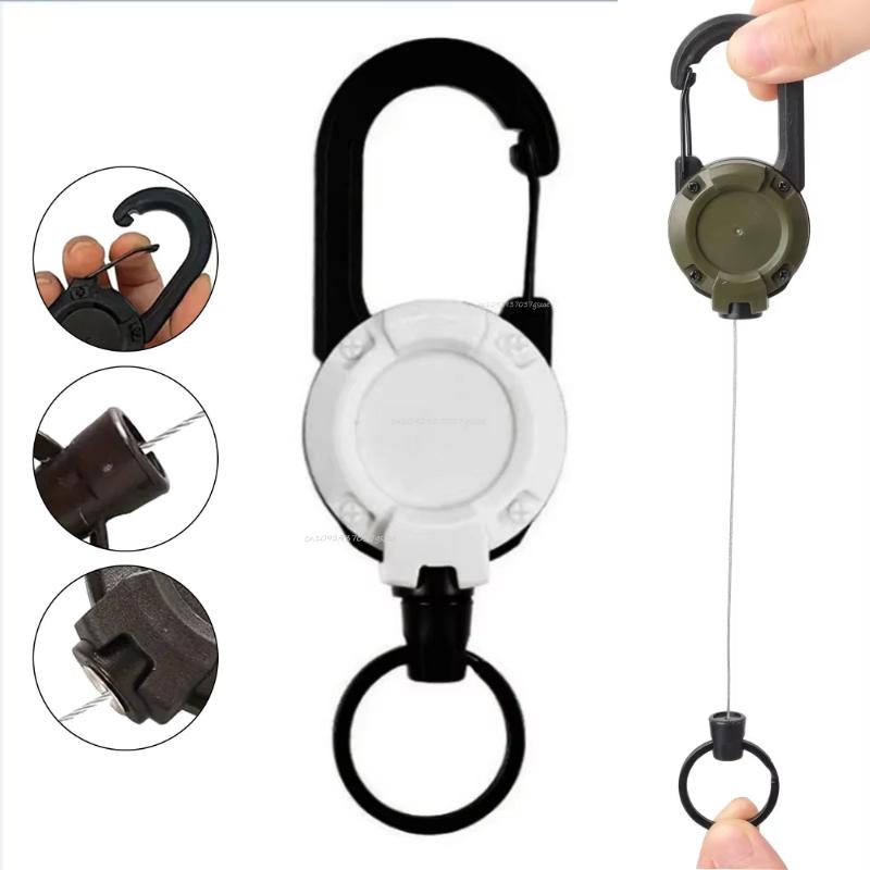 Carabiner Keychain Bag Hook Keys Holder Extendable Holders Keychain Heavy Duty Clip with Carabiner Key Chain for Men Outdoor Bag