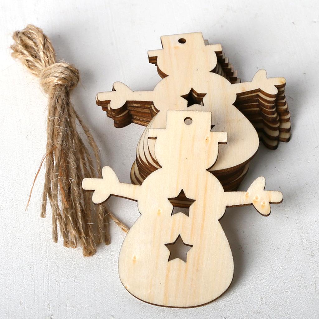 Rustikaler Holz-Weihnachtsbaum-Anhänger DIY Dekorationszubehör