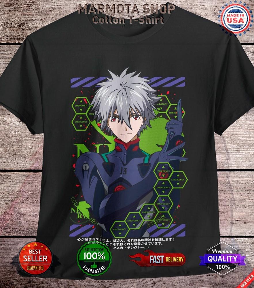 

Kaworu Nagisa Neon Genesis Evangelion Shirt Japanese Anime Tee T-Shirt Manga EVA 4XL