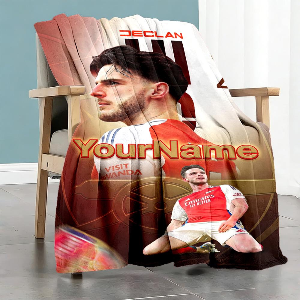 Arsenal Personalized Name Blanket Lightweight Personalized Blanket Soft Warm Cozy for Seaside Chair Office Chair Sofa Four Seasons Multipurpose