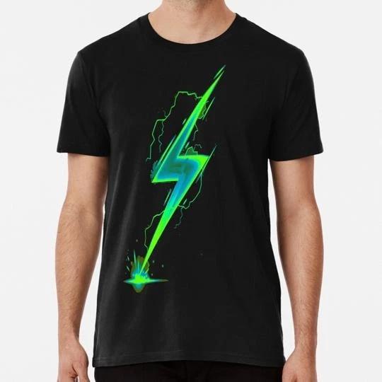 Green Lightning Bolt Size S to 5XL Made in the USA T-Shirt L