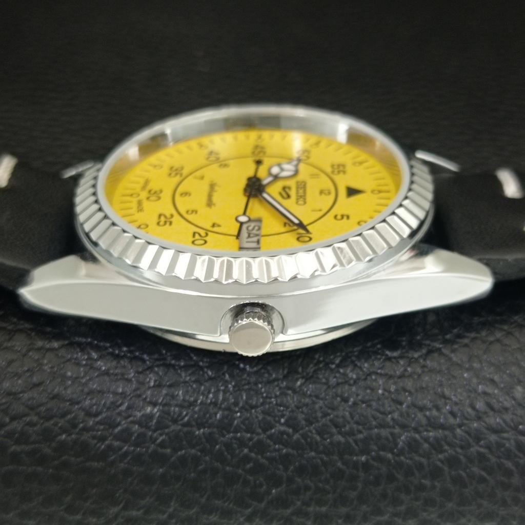 AUTOMATIC VINTAGE REFURBISHED SEIKO 5 6309A JAPAN MENS YELLOW WATCH a442934-1