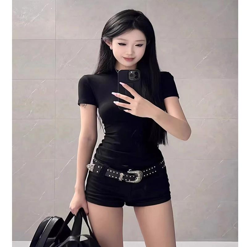 Womens Vintage Black Rivet Belt Punk Style Faux Leather Pin Buckle Jeans