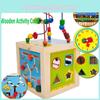 Premium 5-in-1 Holz-Multiaktivitätswürfel Lernspielzeug für Kinder und Babys