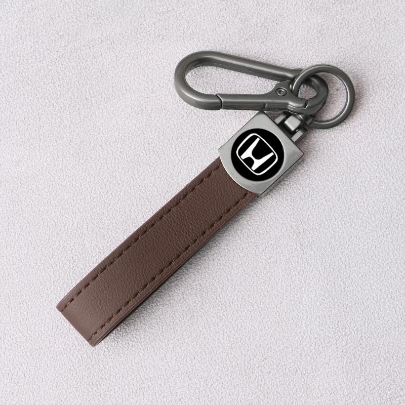 

Zinc Alloy Leather Car Key Case Cover Shell Holder For Honda Vezel City Civic Jazz BRV BR-V HRV Protector Keychain Accessories