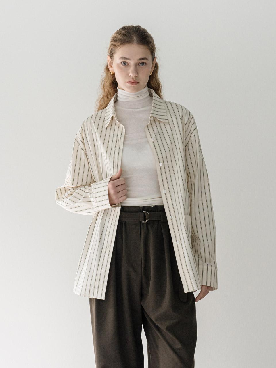 Cluny Striped Overfit Shirt - Stripe Stripe/Free
