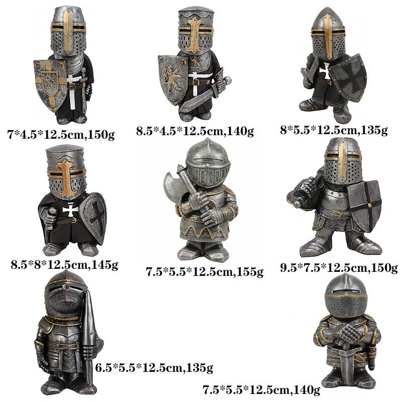 Resin Decorative Ornaments Ornaments European Gnome Knight Sculpture Decorative Ornaments Ornaments Resin Crafts Ornaments