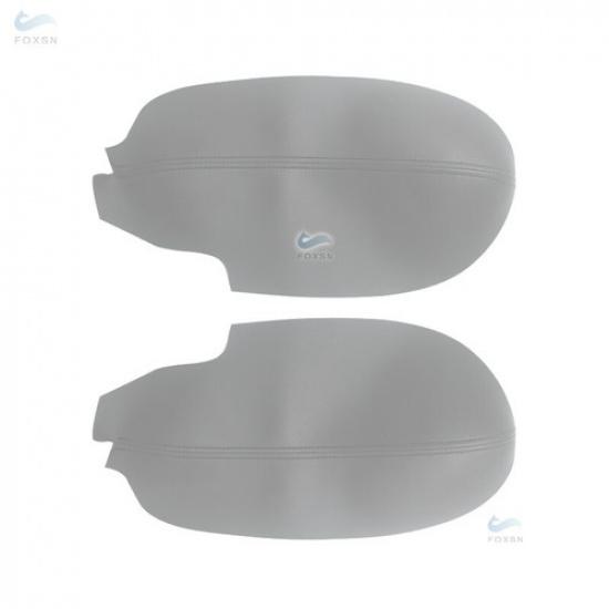 For 2009-2014 Acura TSX New 2*Front Door Armrest Panel Micro GRAY Leather Cover