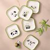 SHALL Melamin Panda-tryck Rund Snacksfat (2-pack)