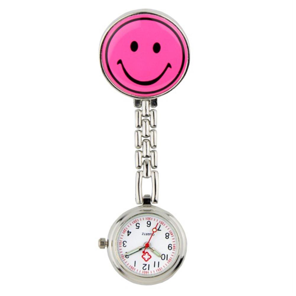 Fashion Casual Quartz Wrist Watch Luminous Smiley Face Pocket Watch