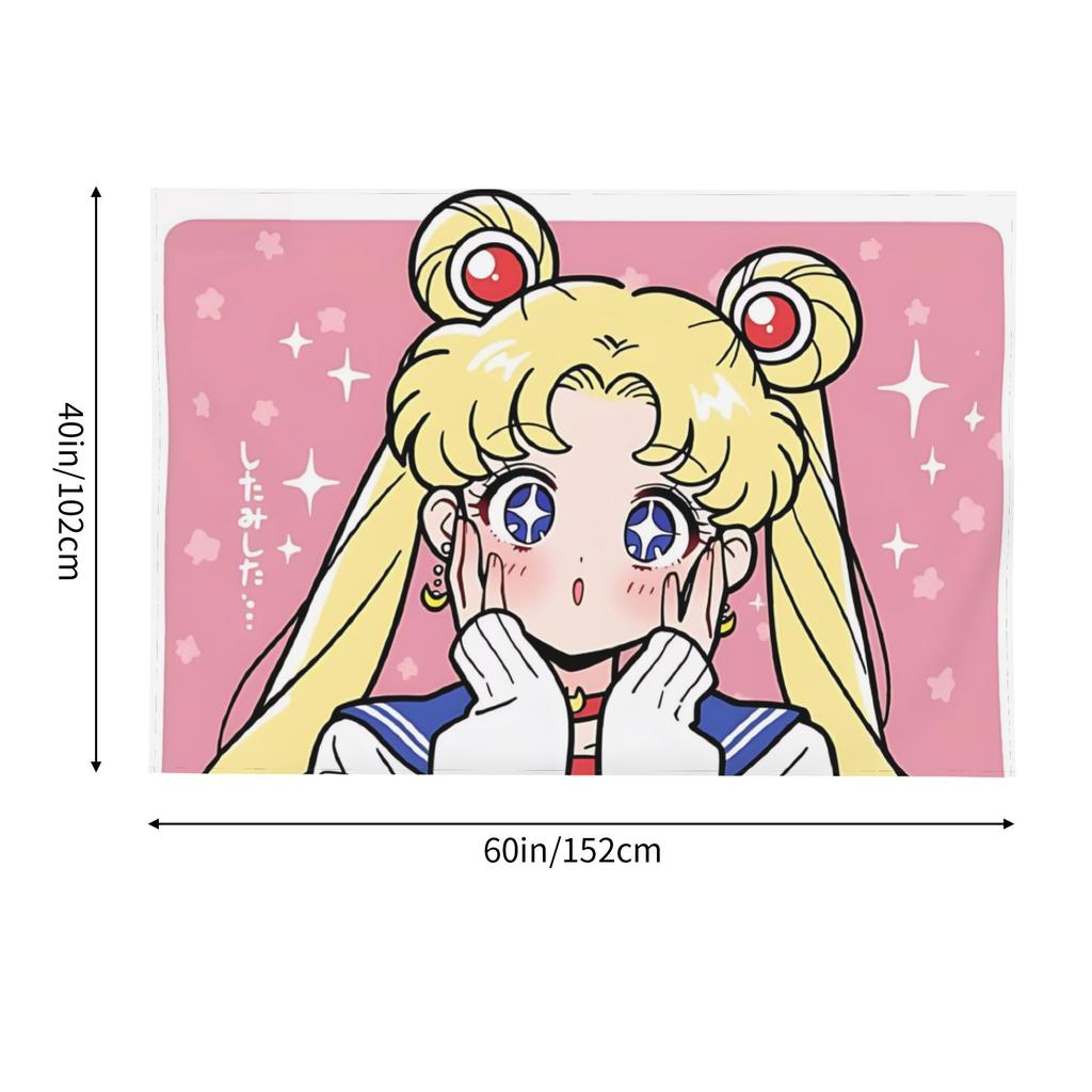 Sailor Moons Cutecore Tapestry Wall Hanging Blanket Tapestry Home Decor Items Wall Decorations