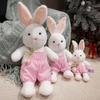 Cartoon Tulip Flower Dressed Rabbit Cute Bunny Plush Animals Toys Kawaii Soft Pillow Office Decor Baby Comfort Doll Kids Gift