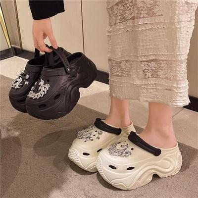 Trendy Women's EVA Baotou Beach Sandals - Thick Sole & Airy Design