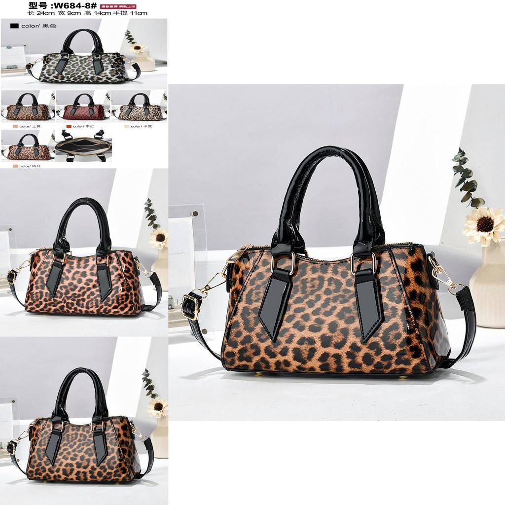 Contemporary Leopard Print Shoulder Bag With Ample Space And Soft Pu Material For Women