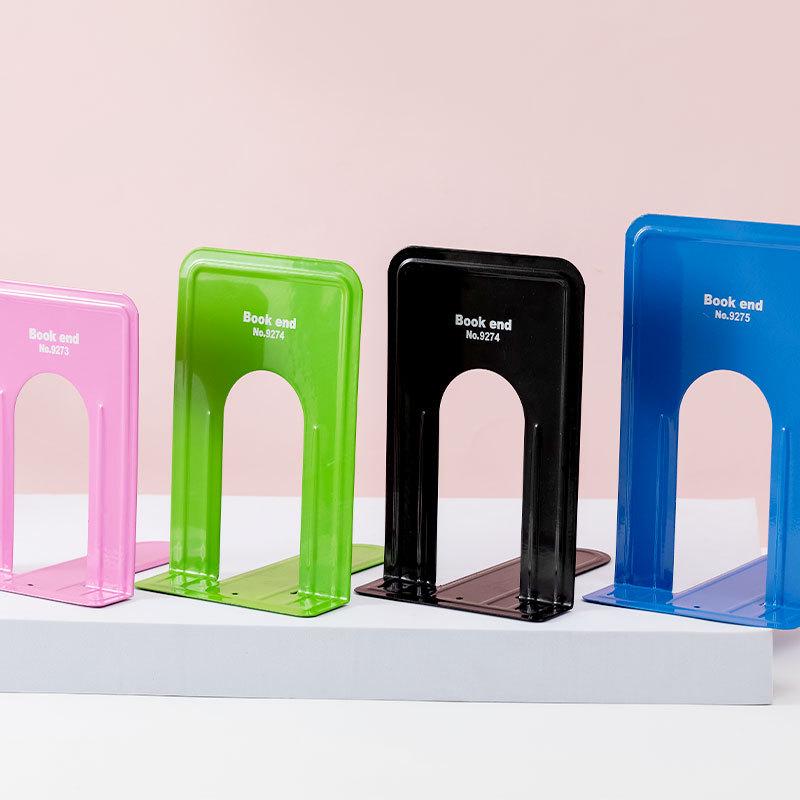 Metal Book Organizer & File Sorter: Creative Office Desk Bookend & Storage Rack