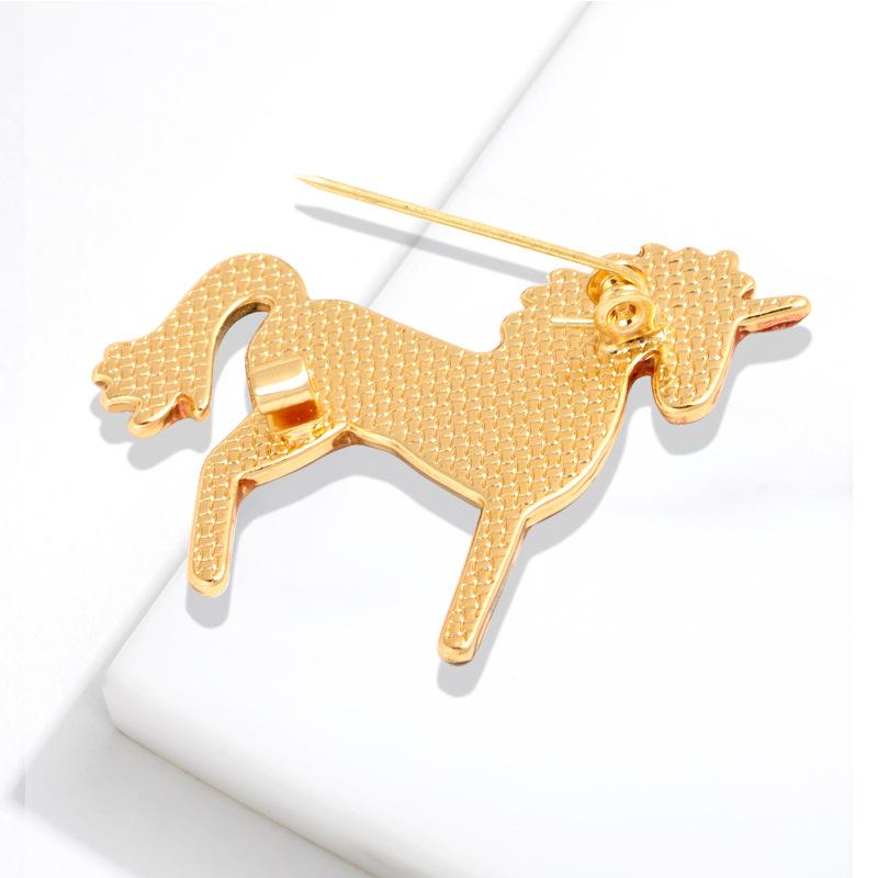 Animal Eco-friendly Foil Unicorn Brooch