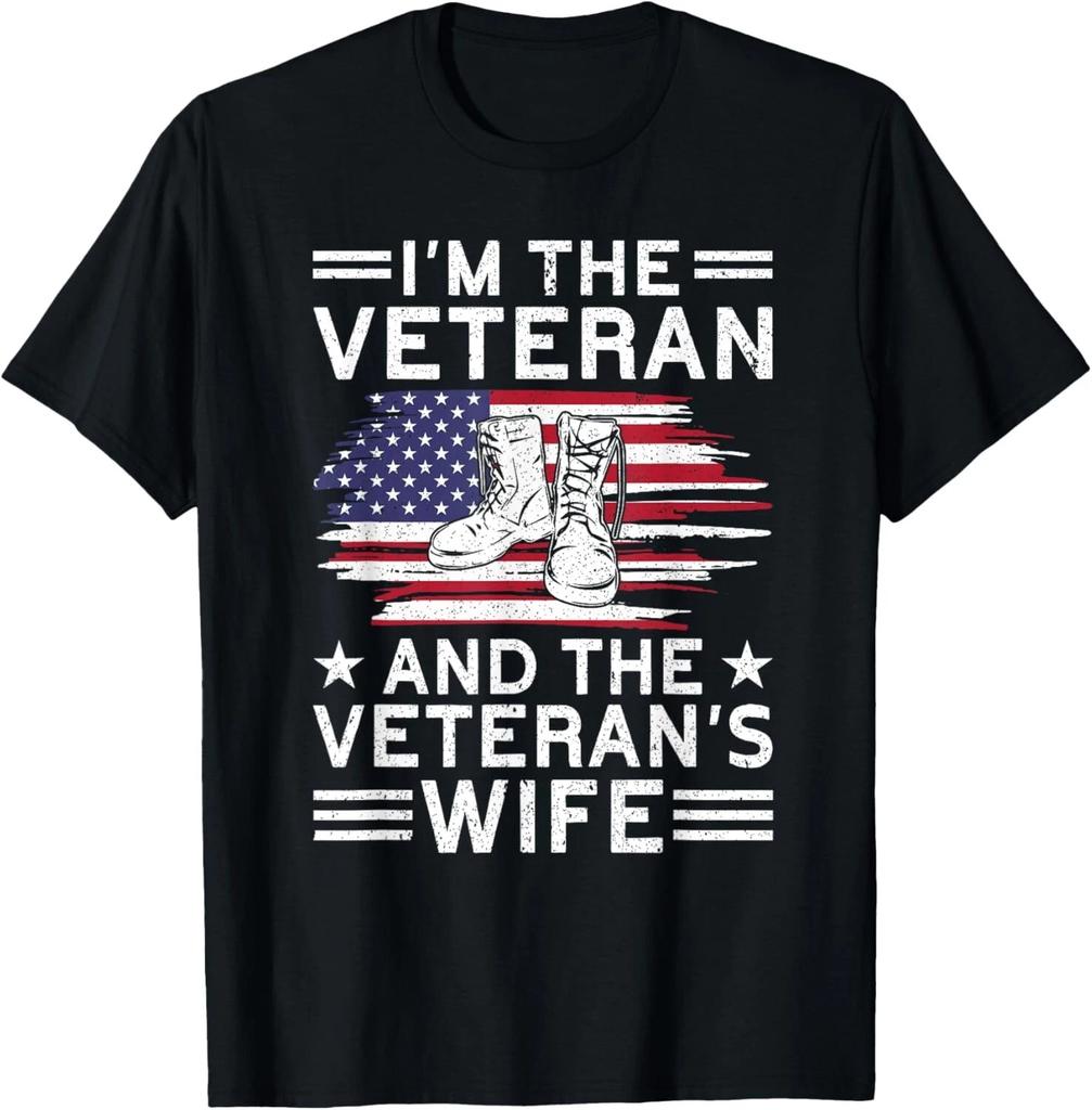 The Veteran & The Veteran's Wife Proud American Veteran Wife Gift Unisex T-Shirt