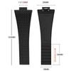 FKM Armband für Tissot PRX Super Player Serie Herren Fluorkautschuk Schnellverschluss Konvex Schmetterlingsschließe Uhrenarmband Zubehör 12mm