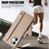 For iPhone 16 Plus Leather Case with Card Holder, Straps, Shockproof Wallet Phone Cover
